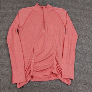 Athleta Women's Size Large Fast Track 1/2 Zip Pullover Coral 964083